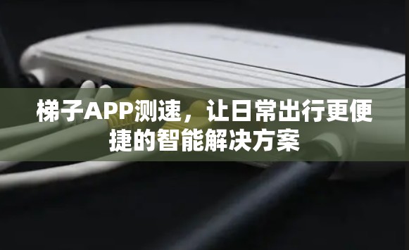 梯子APP测速，让日常出行更便捷的智能解决方案