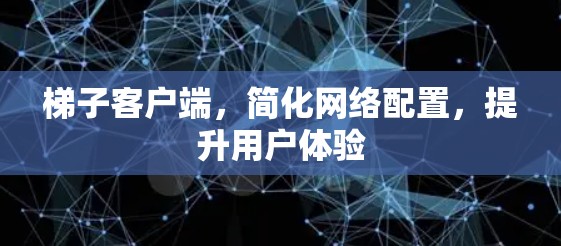 梯子客户端，简化网络配置，提升用户体验