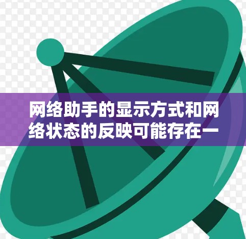 网络助手的显示方式和网络状态的反映可能存在一定的问题，特别是在网络状态变化较大时，显示的延迟和连接状态可能不准确。以下是对问题的总结和建议