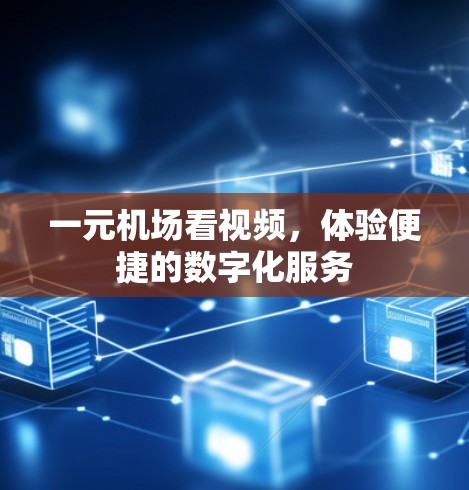 一元机场看视频，体验便捷的数字化服务