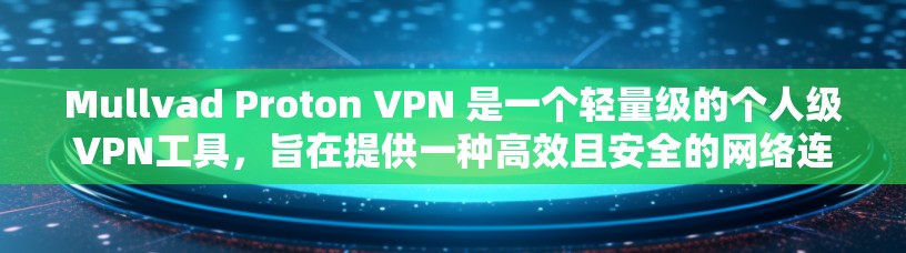 Mullvad Proton VPN 是一个轻量级的个人级VPN工具，旨在提供一种高效且安全的网络连接。以下是对其隐私属性的详细评价